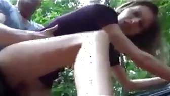 Hot German Teen Gets Anal Fucked and Cum in Mouth Open-air