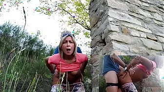 RISKY OUTDOOR SEX: Passionate Strangers Resemble FUCK.MAELLE Gets POWERFUCK DOGGYSTYLE in the Nature with GREAT CREAMPIE.HOMEMADE SEXTAPE 100% (FULL VERSION IN RED SECTION)