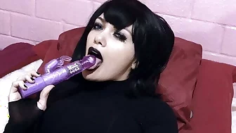 Goth Girl Playing with her Dildo - Mavis Cosplay