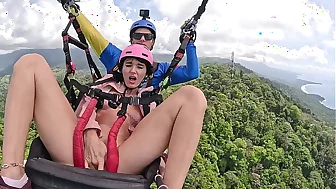 Wet and Messy Extreme SQUIRTING while PARAGLIDING 2 in Costa Rica