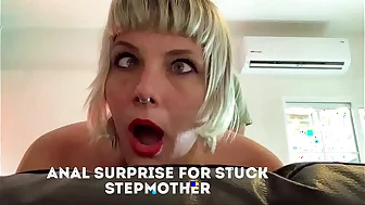 ANAL SURPRISE For Stuck Step Mom : Cum in Ass