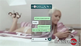 HITZEFREI Hot blonde German MILF found a fuck buddy
