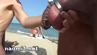 piss and multi cum on a swinger beach cap d'agde